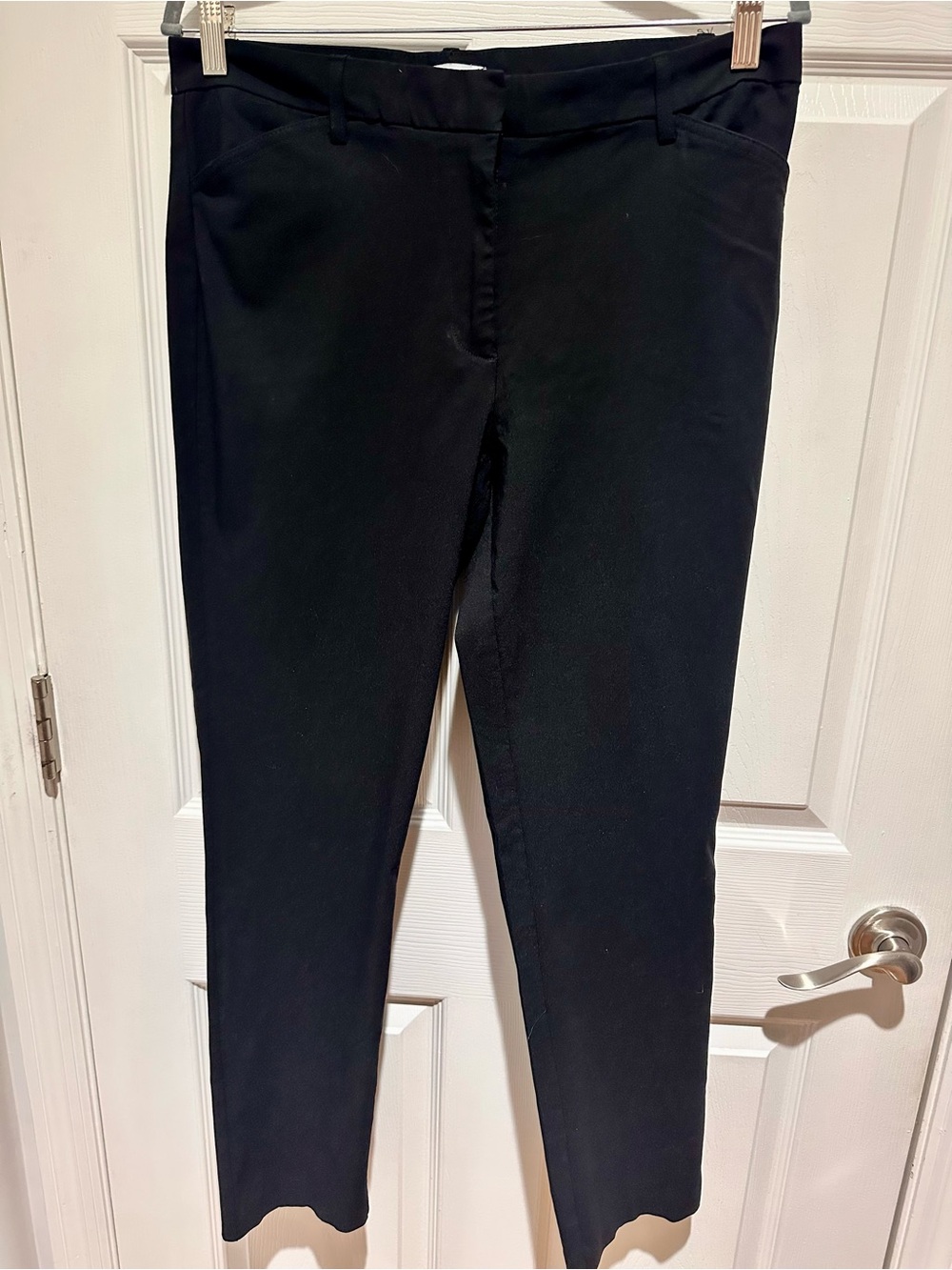 Calvin Klein Luxe Stretch Slim-Leg Pants: Size 12 Black